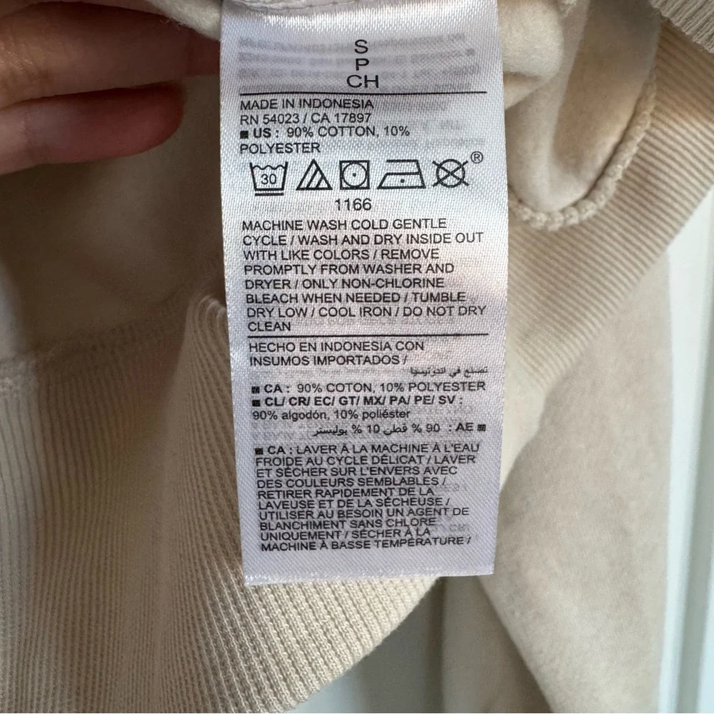 NWT Small Cream Bone Old Navy SoComfy Drop-Shoulder Crewneck Sweatshirt Comfy - Picture 11 of 13